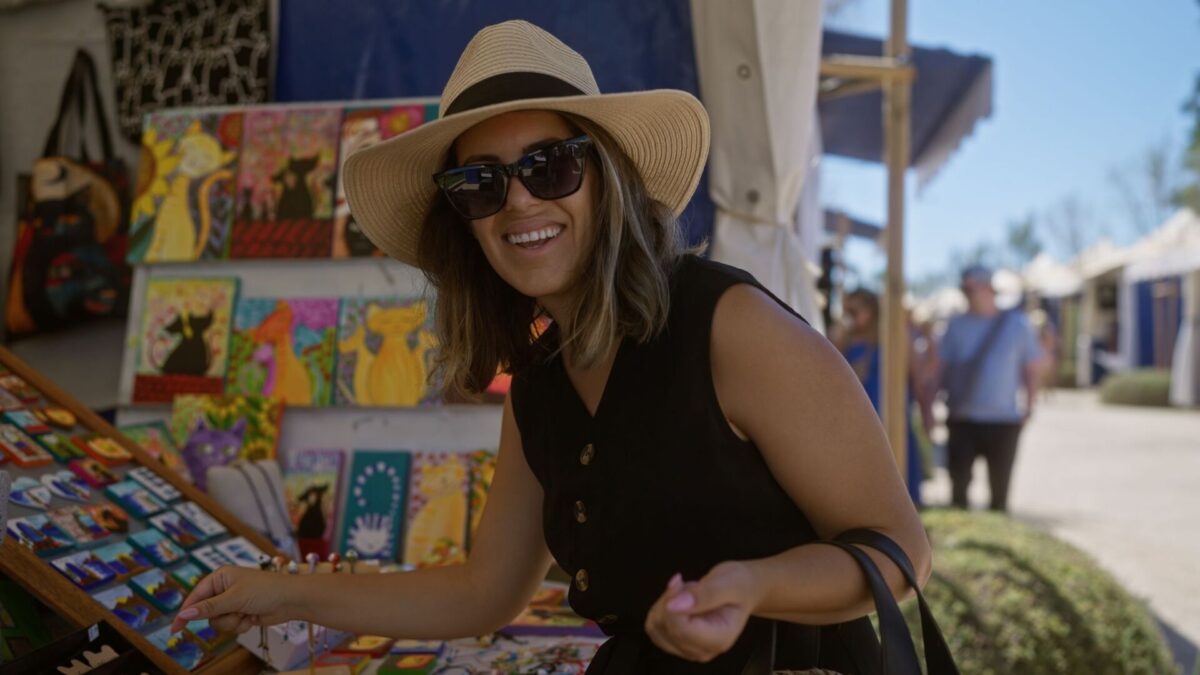 woman at art festival